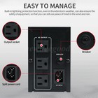 Backup Ups Uninterruptible Power Supply 3 Outlet Lcd Display Battery 1000va 600w