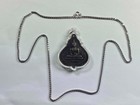 Vintage Thai Sitting Buddha Metal Amulet With 24  No-tarnish Necklace