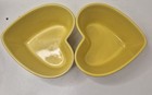 2003 Cheerios Heart Shaped Cereal Bowls Set Of 2 Yellow Ceramic General Mills
