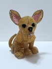 Beadworx Chihuahua 7  Artisan Handmade Glass Bead   Wire Dog Figurine