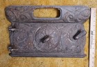 Antique Ornate Cast Iron Stove Vent Door Damper Vtg Usa Architectural Salvage