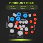 Plastic Spindle Gear Set small Motor Gear Module 0 5 5mm 7mm 9mm 11mm Pack Of 26