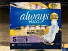 Always Maxi Sanitary Napkins Overnight Absorbency With Wings 20ct White