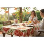 Trumpet Vine Floral Cotton Tablecloth     60  60