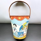 Modern Vintage Retro Sand Pail Beach Bucket Ohio Art Tin Style Children Playing