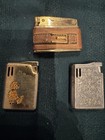 Colibri Vintage Collectible Lighters Lot Leather Engraved Decorative Designs
