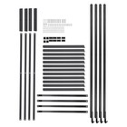 Black Cargo Shipping Container Shelving Brackets 4pcs Set 19 6   X 59 3  