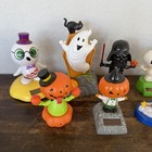 Lot Of 10 Dancing Solar Powered Bobble Heads Halloween Fall Ghost Darth Vader