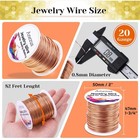 20 Gauge Jewelry Wire Anezus Craft Wire Tarnish Resistant Copper Beading Wire Fo
