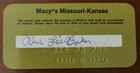 Vintage Macy s Midwest Department Store Credit Charge Card