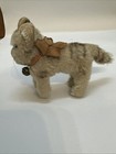 Vintage Steiff Tapsy Cat Mohair Kitten Glass Eyes Ribbon Bell Whiskers 1950s 60s