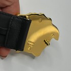 Authentic Versace Gold Medusa Men s Belt Black Calfskin Leather 30 32