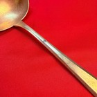 Vintage Dirigold Dirilyte Goldware Regal Gravy Ladle Flatware W  Clover Patina