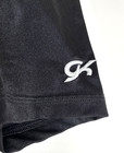 Gk Elite Child Small Cs S Solid Black Nylon Gymnastics Cheer Shorts