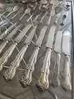 109pc Lot Mixed Vtg Silverplate Silverware Flatware Knives Forks Spoons Serving