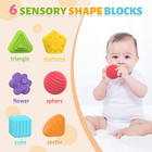 Montessori Toys For 1 Year Old  6 Pc Multi Sensory Shape  Toddler Developmental