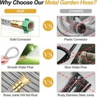 75ft 304 Stainless Steel Metal Garden Water Hose Kink Proof Flexible Heavy Duty