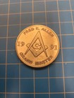 Masonic Grand Lodge Texas 1837-1991 Fred E Allen Grand Master Commemorative Coin