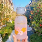 Starbucks China 2021 Pink Sakura 13oz 390ml Glass Cup With Handbag Gift New   