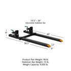 Titan Attachments 60  Medium-duty Clamp-on Pallet Forks Adjustable Bar
