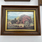 Lot Of 3 Vintage Landscape Miniture Prints Wooden Framed 5 25   x4    4 25 x3 25 