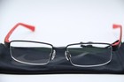 Nike 8160 012 Black Red Authentic Designer Eyeglasses W case 53-17