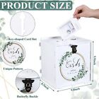 Wedding Card Box With Lock White Wooden Gift Card Envelope Money Box For Wedd   