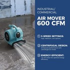 Alorair   600 Cfm Air Mover With 3 Speeds 5 Angles For Floor Drying Blower Fan