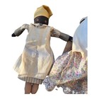    antique African American Folk Art Cloth Dolls Handmade Rag Lot Of 5 Vintage