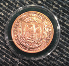 One Avdp Ounce  999 Fine Copper Usa Capped Bust Encased Round