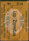 Led Zeppelin-john Bonham-1973 Rare Concert Ticket Stub  tampa Stadium 