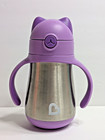 Munchkin Cool Cat Stainless Steel Straw Cup And Any Angel Toddler Cup Bundle Set