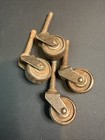 4 Antique Furniture Swivel Caster Wheels  Faultless  4  All Steel 1    Wheel 1 5   