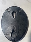 Dutyman Oval Black Leather Clip On Badge Holder Model 5302 Used