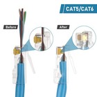Rj45 Crimp Tool Cat7 Cat6a Cat5e Crimper All-in-one Stripping Tool