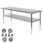 Stainless Steel 24  X 72  Nsf Commercial Kitchen Work Food Prep Table W  Casters