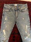 Hudson Zane Skinny Jeans Mens 39x32 Stonewash Stretch