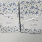 Pottery Barn Teen Loveshackfancy Bow Trellis Silky  Pillowcases Set Of 2 Blue