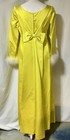Vintage 1960s Angelair By Monika Maxi Dress Women 14 Yellow Long Sleeve