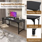 55 Inch Ergonomic Gaming Desk Gaming Table Computer Desk With 3-piece Table Top