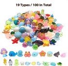 Ocean Mini Resin Animals Variety Pack Figurines 100 Pcs Tiny Plastic Animals    