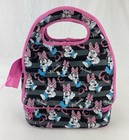 Disney Minnie Mouse Lunch Box Pink Bow Black Insulated Container Bag