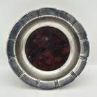 Antique Lunt Early Dublin Sterling Silver Wood Lined Trinket 3 5  Nut Bowl Dish