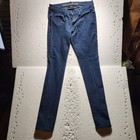 Levis 421 Pants Women Size W27 Blue Denim Jeans Pockets Casual Skinny Fit