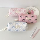 Pencil Case With Bow   Students Simple Pen Pouch   Stationery Box Makeup Bag 