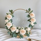 12 Set 12 Inch Floral Hoop Centerpiece Table Decorations With 2 Heart Shaped    