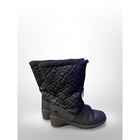 Totes Women Quilted Black Mid Calf Boots Side Zip Winter Size 8m Waterproof