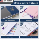 2027 Pocket Planner calendar Weekly And Monthly  A6  2027-black-brown