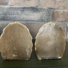 Art Deco Style Brass Scalloped Shell Bookends Vintage Book Ends 4 5   
