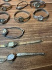 Lot Vintage 18 Cocktail Wrist Women   s Watches Elgin  Bulova  Timex  Gruen   More